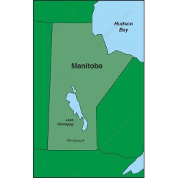 Manitoba Map - Customizable