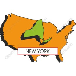 New York Map Graphic