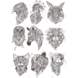 Animal Mandala Clipart Set