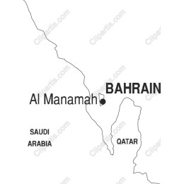 Bahrain Minimalist Map