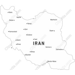 Iran Outline Map