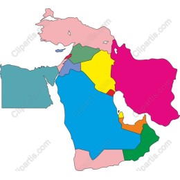 Middle East Geopolitical Map