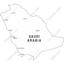 Saudi Arabia Minimalist Map