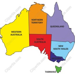 Vibrant Australia Map