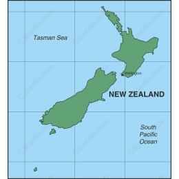 New Zealand outline map