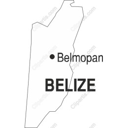 Belize Map - Minimalist