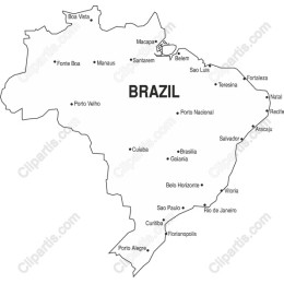 Premium Map of Brazil