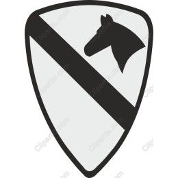 Equestrian Shield with Horse