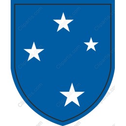 Blue Shield with Four Stars