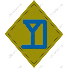 Vibrant Diamond-Shape Blue Character