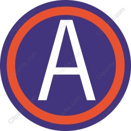 Bold Circular Monogram 'A'
