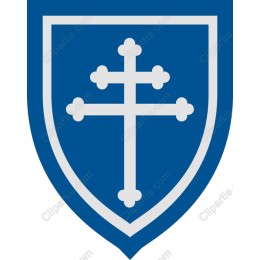 Elegant Blue Shield with Cross