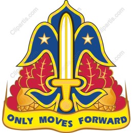 Only Moves Forward Military Emblem