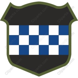 Shield Badge with Checkered Pattern