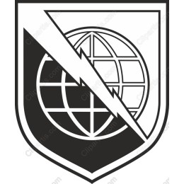 Shield with Globe and Lightning