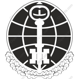 Key and Globe Emblem