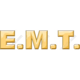 E.M.T. Gold Lettering