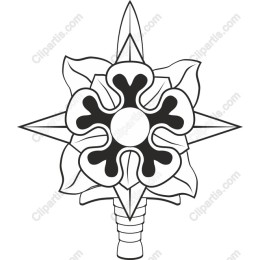 Elegant Vintage Flower Emblem