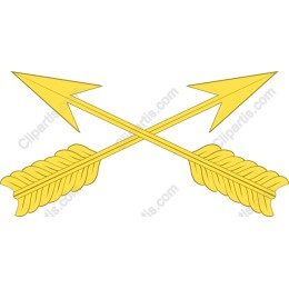 Crossed Arrows in Yellow