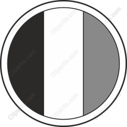 Modern Abstract Circle - Black, White, Gray