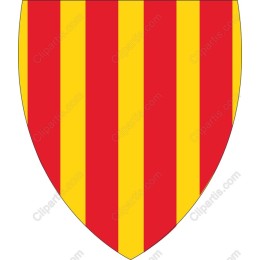 Red and Yellow Striped Shield