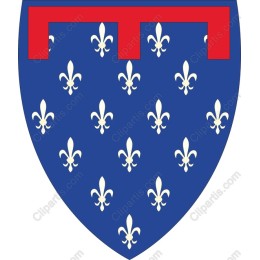 Heraldic Shield with Fleur-de-Lis