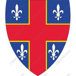 Heraldic Shield with Fleur-de-Lis