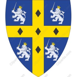 Majestic Heraldic Shield with Royal Lions