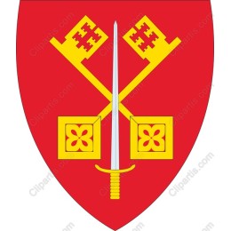 Vibrant Sword & Keys Coat of Arms