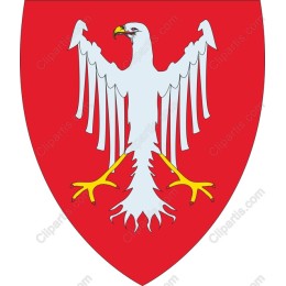 Heraldic Eagle on Red Shield