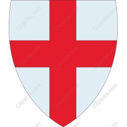 Heraldic Red Cross Shield