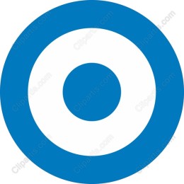 Blue and White Circular