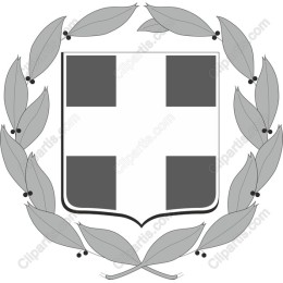 Heraldic Shield with Laurel Wreath