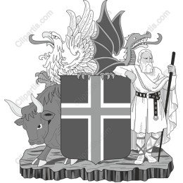 Majestic Heraldic: Mythical Creatures and Shield
