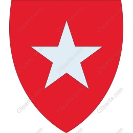 Red Shield with Light Blue Star