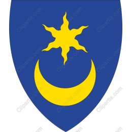 Golden Sun and Crescent Moon Shield