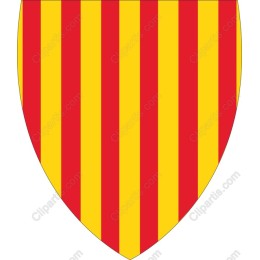 Red and Yellow Heraldic Shield