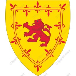 Heraldic Shield - Red Lion Emblem