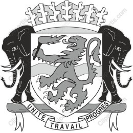 Heraldic Emblem : Strength and Unity with Elephants and Lion