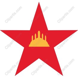 Red Star Icon with Golden Dome