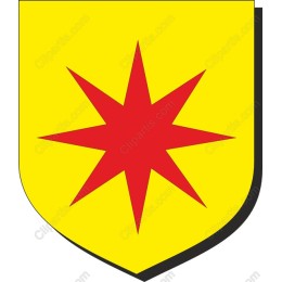 Heraldic Red Star Emblem