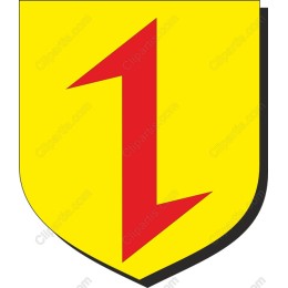 Dynamic Red Lightning Bolt Shield