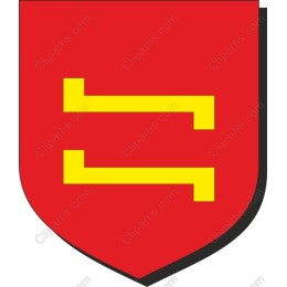 Heraldic Shield - Red and Yellow