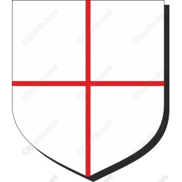 Classic Heraldic Shield with Red Cross