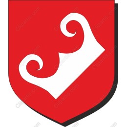 Elegant Heraldic Shield with Crown