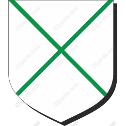 Premium Coat of Arms with Green Diagonal Lines