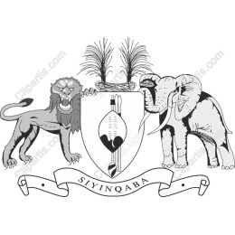 African Heritage Coat of Arms with Lion and Elephant