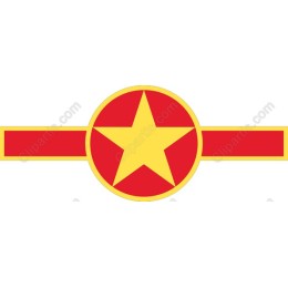 Bold Star in Red and Yellow