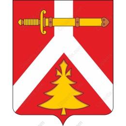 Stylized Coat of Arms with Sword and Tree Elements