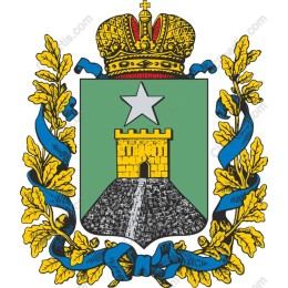 Vintage Coat of Arms with Fortress and Crown